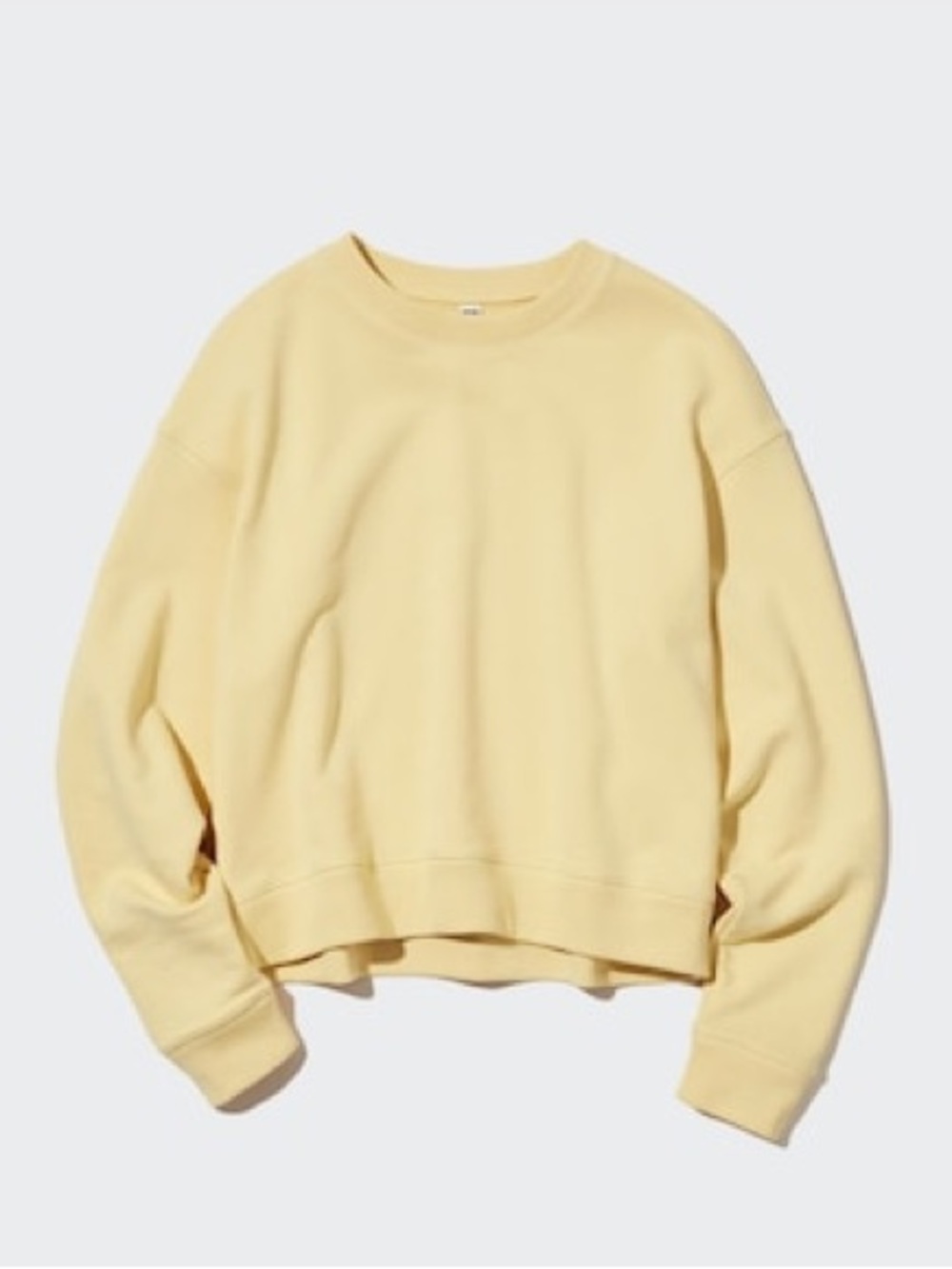 NWT Uniqlo Women Crew Neck Cropped Long Sleeve Sweatshirt